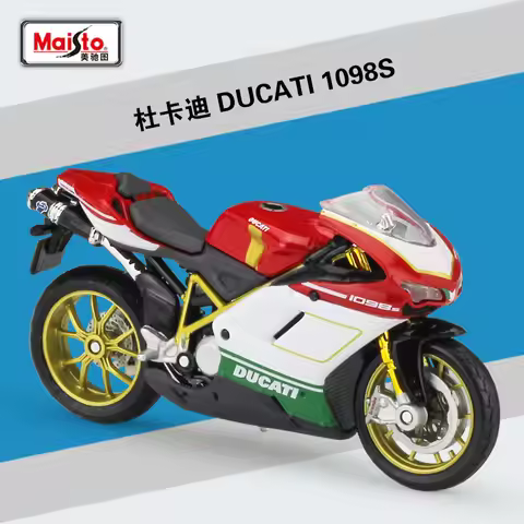 Maisto 1:18 Ducati 1098s1098 s Motorcycle Simulation Alloy Model With Base