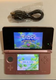 90%新 3DS粉紅色（32GB) + USB充電線