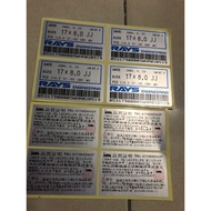 Sticker Spec Volk Racing OLD Design Cutting Ori 99%
