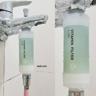 Lõi lọc nước Vitamin gắn vòi hoa sen hoặc củ sen tắm có 2 mùi Trà Xanh/Ngải Cứu Aquaduo Soon100u