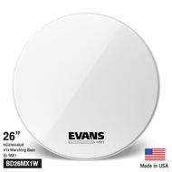 Evans™ BD26MX1W MX1 หนังกลองใหญ่ หนังกลองมาร์ชชิ่ง หนังกลองพาเหรด 26" แบบขุ่น น้ำมัน 1 ชั้น หนา 10 ม