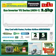 Panasonic 2.5hp Eco Inverter Air Conditioner CS-YU24AKH-1 & CU-YU24AKH-1 R32 Inverter Aircond