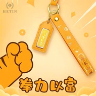 【HETIN】Go All Out 999 Pure Gold Gold Bar（0.2g）Fine Gold Investment Gold Bar Emas Pendant Key Chain