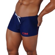Men's Trunks Swimming Boxers Bulge Pouch Drawstring Swimwear Beach Bathing Shorts