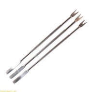 Best 3 Pcs Silver Seafood Forks Tools Household Stainless Steel Lobster Nut Forks