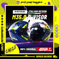 GIVI HELMET M35.0 SCUDO GRAPHIC DRACO YELLOW BLUE HPS [NEW] JET HELMET GIVI TOPI KELEDAR MOTOSIKAL