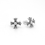 Chrome Hearts Sterling Silver 925 Jewelry Double Cross Large Stud Earring Code:CED012