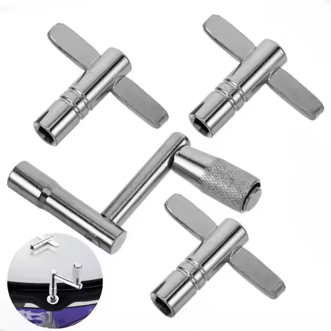 3-Pack T/Z-Shaped Quick-Tune Wrench Universal Drum Key Set, High Torque Metal Tuner with Speed Key f