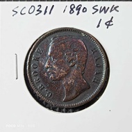 SC0311 Sarawak 1890 Rajah C.Brooke 1 Cent Coin (aVF）