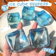 Ice Cube Squeezed Toy Ice Cube Squishy Pinch Toy Transparent Maltose Stress Relieve Toy Decompressio