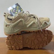 รองเท้าปีนเขา Lowa สำหรับผู้ชาย กันน้ำ หนังวัว กันฟัน ส่วนบนทำจากยาง รองเท้าทหารสำหรับกลางแจ้ง