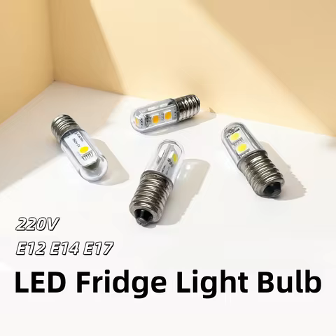 E12 E14 E17 LED Fridge Light Bulb 220V Refrigerator Corn Bulb LED Lamp Cold White Warm White Replace