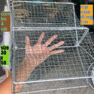 Combo of 4 PCS - crab trap, size 30cm x 50cm, 3-inch mesh, sturdy structure, easy to use and conveni