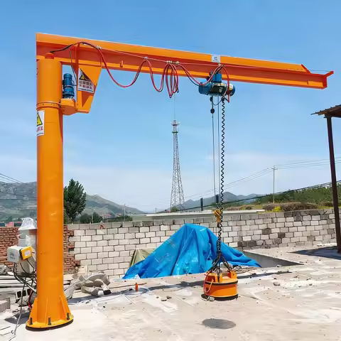 3 Ton Floor Mounted Electric Column Jib Crane Workshop Cantilever Crane for Construction Material Lo