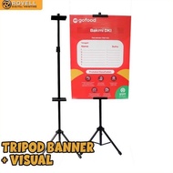 SIAP KIRIM - TRIPOD BANNER + 2 VISUAL DAN LAMINASI