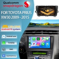 Car Radio Android 15 For Toyota Prius XW30 2009 - 2015 Wireless Carplay Auto Viedo Player Multimedia