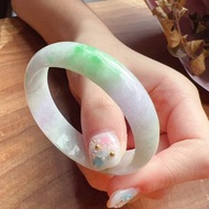 春帶彩翡翠手鐲 | 14圍 | 天然緬甸玉A貨翡翠 | 送禮