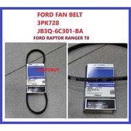 FORD FAN BELT  3PK728 JB3Q-6C301-BA  FORD RAPTOR RANGER T8