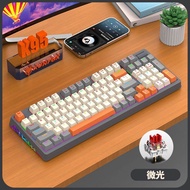 Xunsvfox K95 คีย์บอร์ดเกมกลบลูทูธแบบมีสายและไร้สายปรับแต่งได้ Full-key Hot Swappable Ergonomic ดีไซน