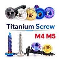 ESPOIR Self Tapping Screw, GR5 Torx Drive Torx Umbrella Screw, Lightweight Titanium M4 M5 Titanium F