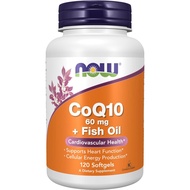 Now CoQ10 60mg with Omega 3 Fish Oil - Bổ Sung Dầu Cá Hỗ Trợ Hệ Tim Mạch Trí Não Sáng Mắt Đẹp Da