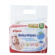 Pigeon 99% Pure Water BABY WIPES (82's x 3 Packs)