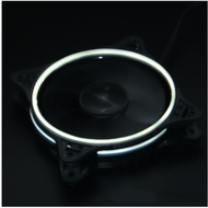 全城熱賣 - 機箱風扇12CM細光圈發光日食RGB電腦散熱風扇（白色）