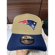 NE 9 Forty A Camel Dark Navy NE Patriots Baseball Cap Snapback Adjustable