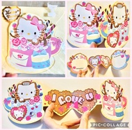 現貨💝心意卡 💌🍰正版 SANRIO “ I LOVE YOU “HELLO KITTY DEAR DANIEL 閃石立體公仔 蛋糕卡 Sanrio卡 Hello kitty 卡 生日卡 生日咭 祝福