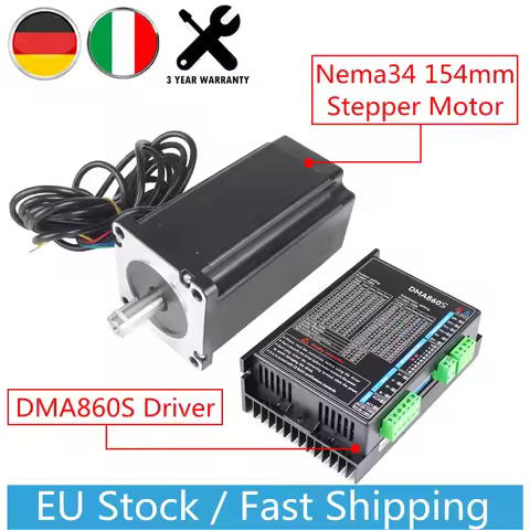 【EU Stock】Nema34 Open Loop Stepper Motor 86 Stepping Engine Motors 11N.m 6A 4 Wires Engines With DMA