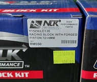 NLK RACING CERAMIC BLOCK WITH FORGED PISTON Y15ZR LC135 72MM +4MM/+8MM
