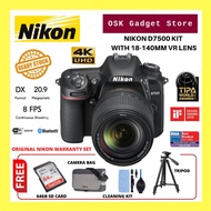 Nikon D7500 DSLR Camera With Kit AF-S 18-140mm VR Lens / Body Only | With Free Gifts | Original Niko