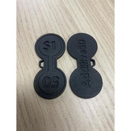 Biocompatible 2in1 ($1 & 50cents) Shopping Cart Trolley Coin Token