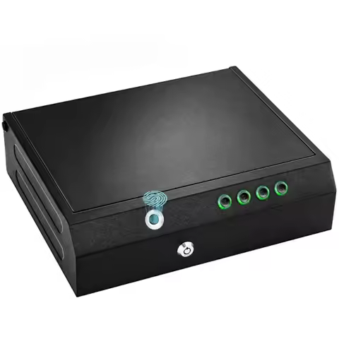 3 in 1 Fingerprint password mechanical lock Mini Gun Safe Portable Car Gun Box with Lock Cash Box Mi