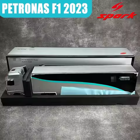 Spark 1/43 PETRONAS F1 2023 Team-Actros Truck Alloy Motor Vehicle Diecast Models Car Toys Collection