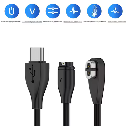 USB Charger Cable with Magnetic Adapter for Aftershokz Aeropex AS800 Bone Conduction Headphones Comp