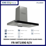 FUJIOH 900MM CHINMEY COOKER HOOD WITH GLASS PANEL FR-MT1990 R/V