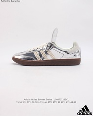 Wales Bonner x Adidas WB Samba Collaboration Sneakers - Retro Fusion of Vintage and Avant-Garde Style รองเท้าผ้าใบผู้ชาย รองเท้าฟิตเนส รองเท้าเทรนนิ่ง รองเท้าสเก็ตบอร์ด รองเท้าแตะ