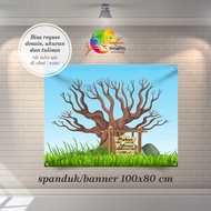 Spanduk, Banner Pohon Literasi Sekolah