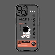 IPhone 11 กบินอวกาศ เคสแองเจิลอายขอบเหลี่ยมน่ารักสไตล์การ์ตูนใสสำหรับ เคส Apple iPhone 11 Max 13 เคสไอโฟน7พลัส 8 iPhone11 เคสi11 XS Max เคส i8plus X iPhone12 Pro เคสไอโฟน11 12 เคสไอโฟนXR Mini xr astronaut Case black 12 pro