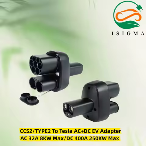 ISigma CCS2 to Tesla 400A AC+DC Adapter CCS2 Combo Adapter Support CCS2 and Type2 Charger Fit NACS E
