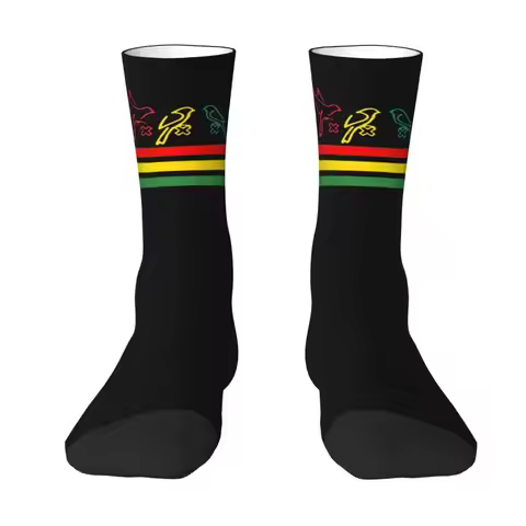 Fashion Mens Ajax Bob Marley Dress Socks Unisex Warm Breathbale 3D Print Amsterdam 3 Little Birds Cr