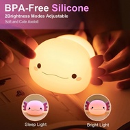 Axolotl Night Light for Kids, Touch Baby Silicone Lamp,Toddler Night Light for Bedroom,Cute Decor fo