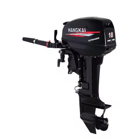 DDP NO Tax Hangkai 2 Stroke 18HP Outboard Motor Boat Engine 2 Cylinders Petrol Outboard Motor for Fi