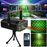 LED Stage Light DJ Disco Light Projector New Mini Laser Lights Sound Activated Remote Control Flash For Christmas Party Lights