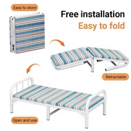 Folding Bed Single Thickening Upgrade Portable Office Nap Bed No installation Bed with mattress