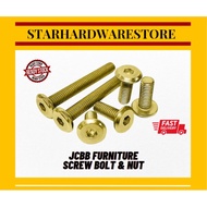 T Rex DIY JCBC JCBB Furniture Screw Bolt &amp; Nut / Hex Hole Insert Wood Barrel Nut Chair Table / Furniture Fastener