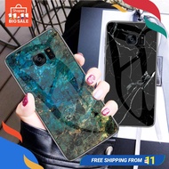 Samsung Galaxy S7 Edge J5 J7 Prime 2 Pro A6 J7+ J7 Plus 2018 Marbled Glass Phone Casing