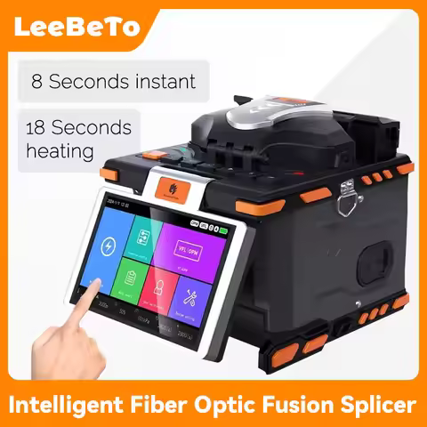 M5 Optical Fiber Fusion Splicer FTTH Fiber Optic Splicing Machine Support Multiple Languages 6 Motor
