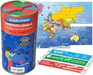 Chalk and Chuckles Smart Sticks Countries of The World, A Super Fun Learning, Family and Travel Game